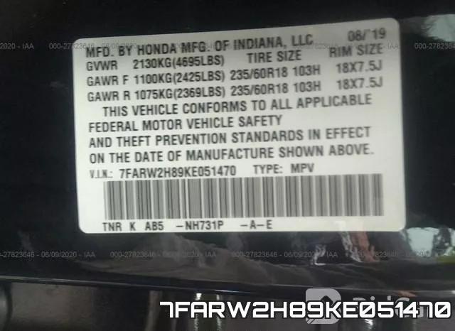 7FARW2H89KE051470 фото 10