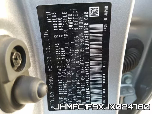 JHMFC1F9XJX024780 фото 2