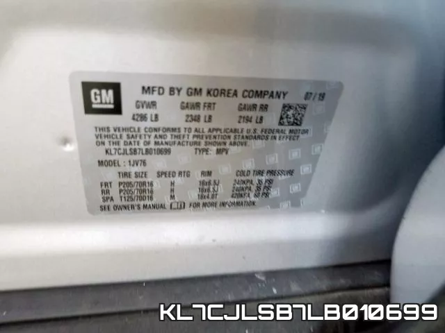 KL7CJLSB7LB010699 фото 2