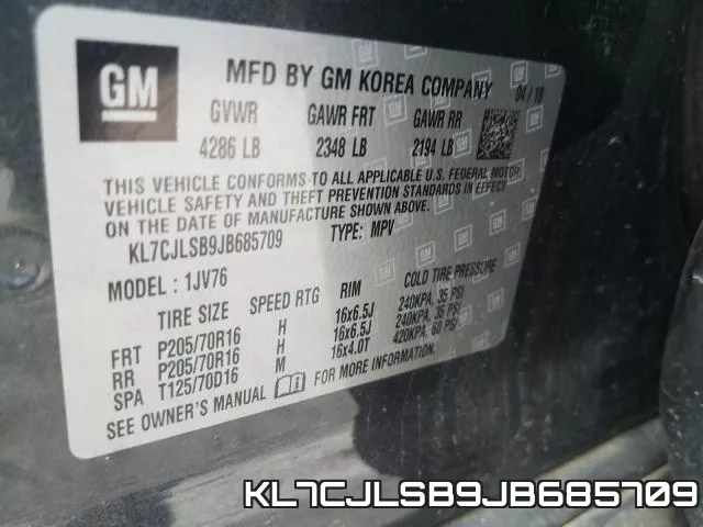 KL7CJLSB9JB685709 фото 2
