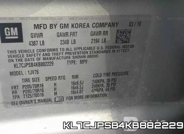 KL7CJPSB4KB882229 фото 10