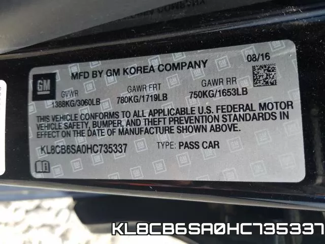 KL8CB6SA0HC735337 фото 2