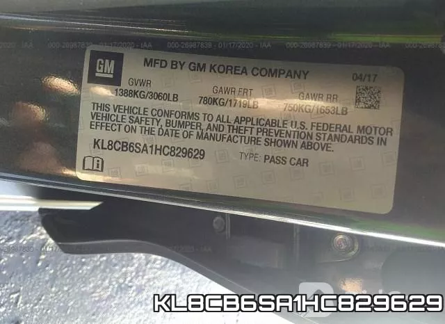 KL8CB6SA1HC829629 фото 10
