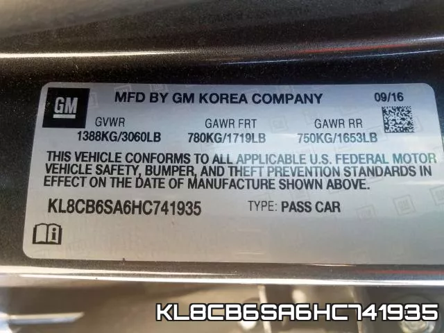 KL8CB6SA6HC741935 фото 2