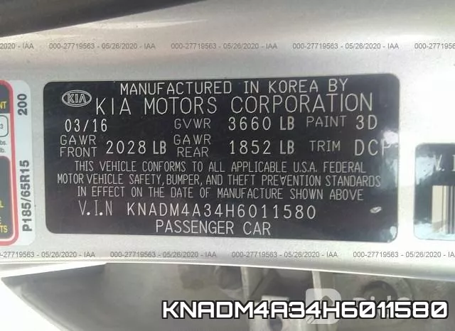 KNADM4A34H6011580 фото 10