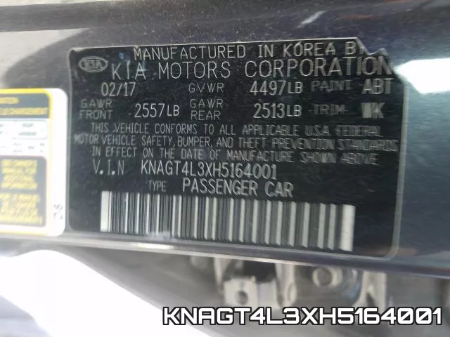KNAGT4L3XH5164001 фото 2