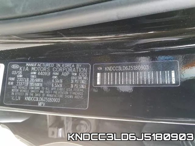 KNDCC3LD6J5180903 фото 2