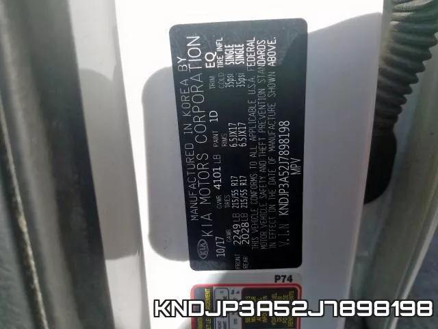 KNDJP3A52J7898198 фото 2
