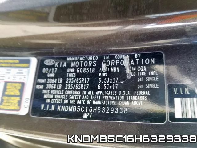 KNDMB5C16H6329338 фото 2