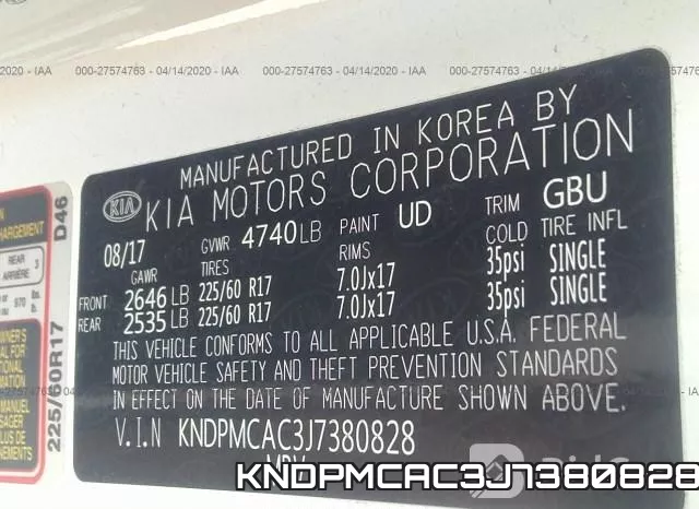 KNDPMCAC3J7380828 фото 10