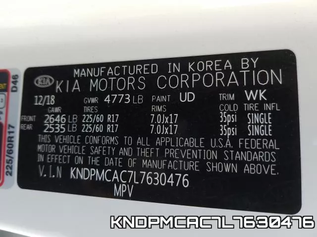 KNDPMCAC7L7630476 фото 2