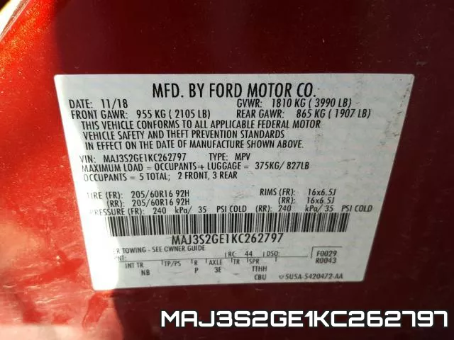 MAJ3S2GE1KC262797 фото 2
