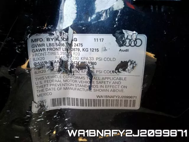 WA1BNAFY2J2099871 фото 2