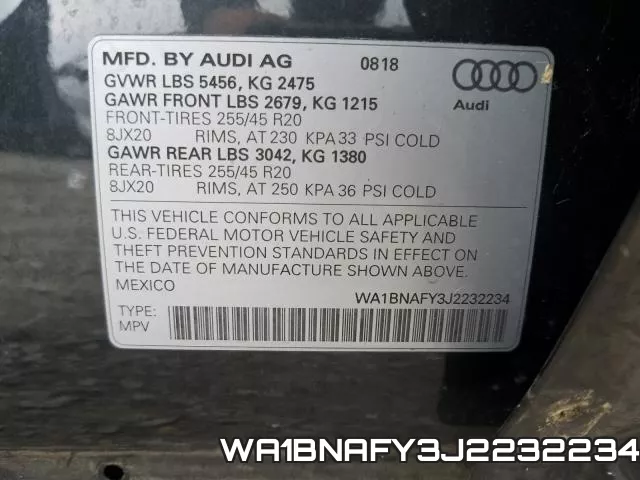 WA1BNAFY3J2232234 фото 2
