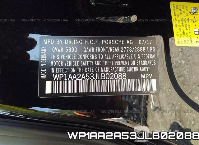 WP1AA2A53JLB02088 фото 10