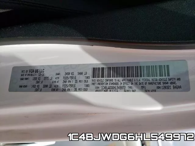 1C4BJWDG6HL549972 фото 2