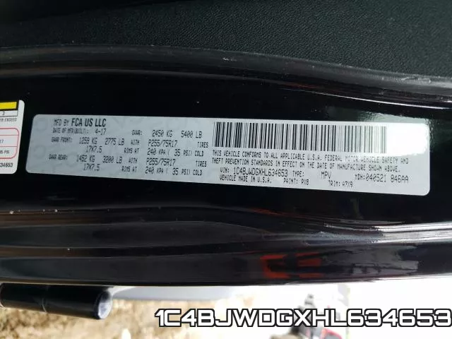 1C4BJWDGXHL634653 фото 2