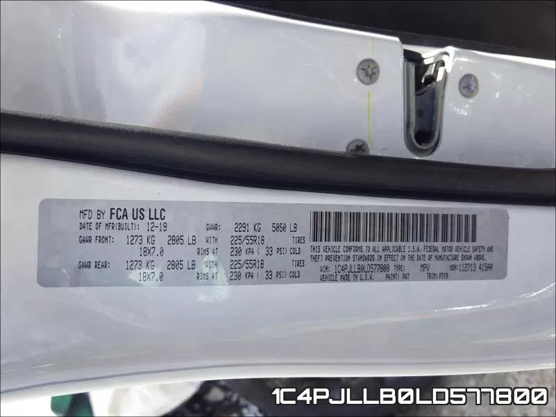 1C4PJLLB0LD577800 фото 2