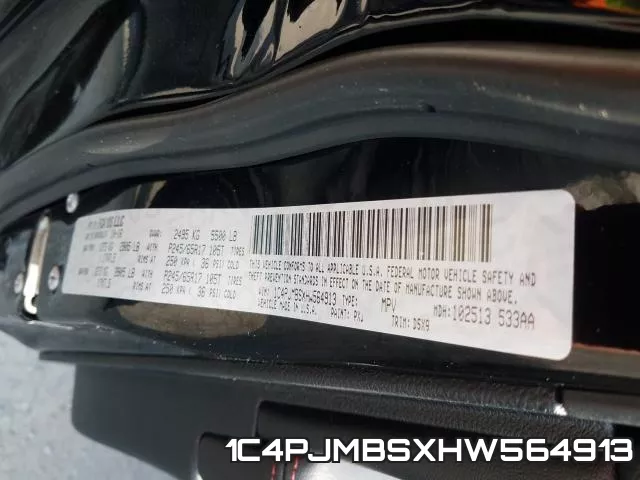 1C4PJMBSXHW564913 фото 2