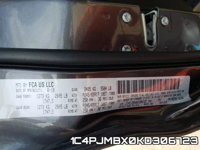 1C4PJMBX0KD306723 фото 2
