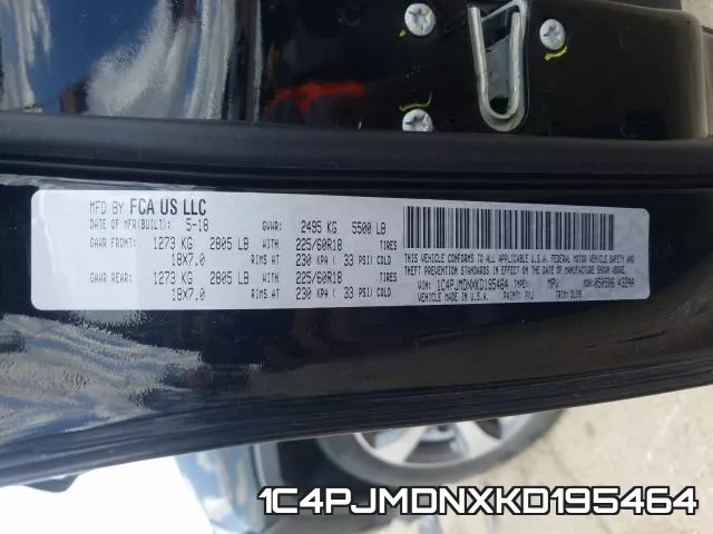 1C4PJMDNXKD195464 фото 2