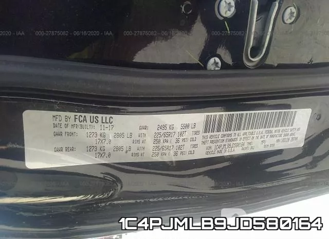1C4PJMLB9JD580164 фото 10