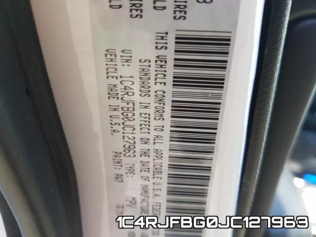 1C4RJFBG0JC127963 фото 2