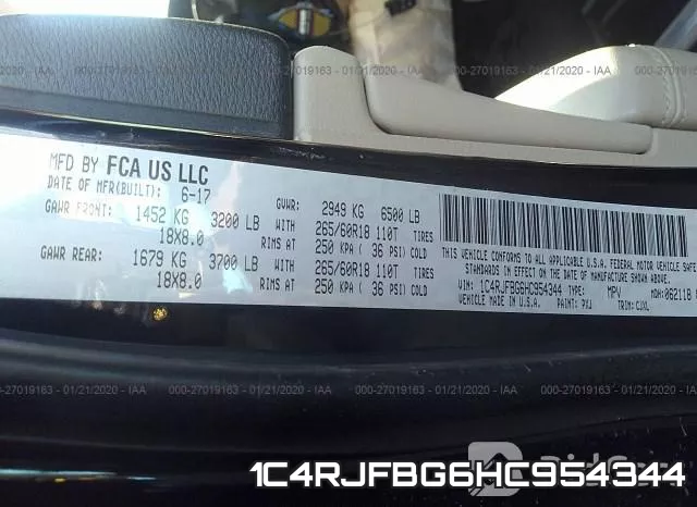 1C4RJFBG6HC954344 фото 10
