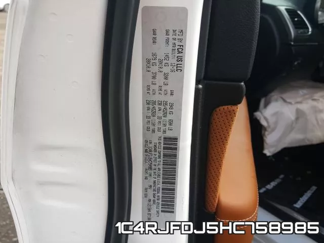 1C4RJFDJ5HC758985 фото 2