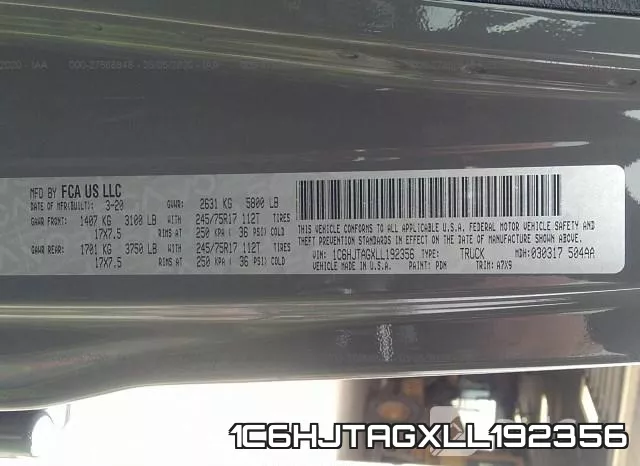 1C6HJTAGXLL192356 фото 10