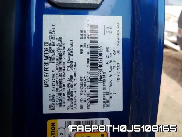 1FA6P8TH0J5108165 фото 2