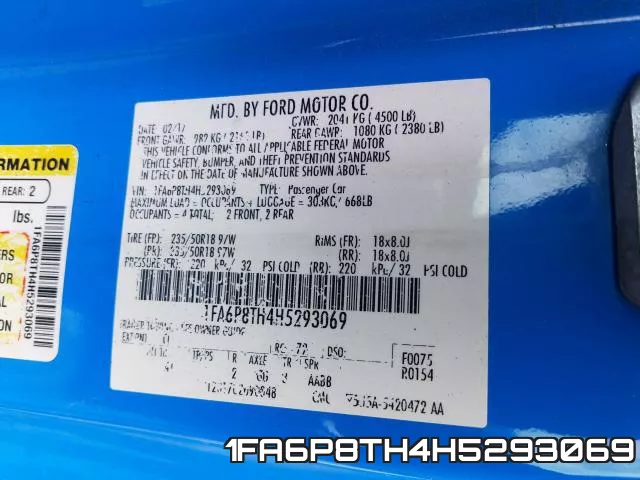 1FA6P8TH4H5293069 фото 2