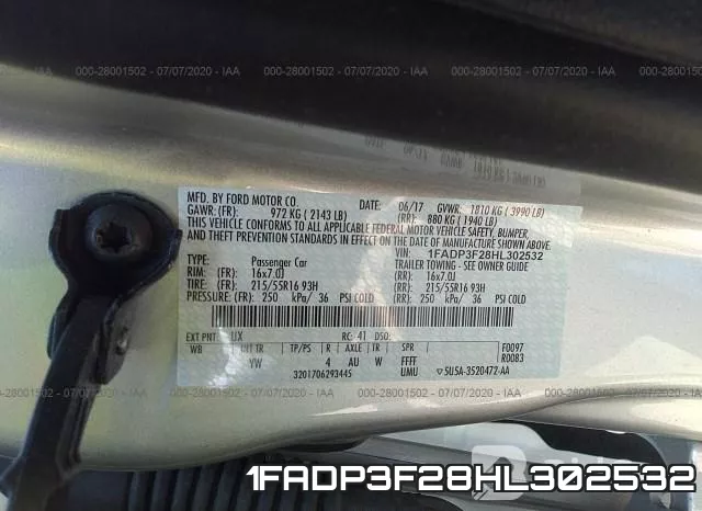 1FADP3F28HL302532 фото 10