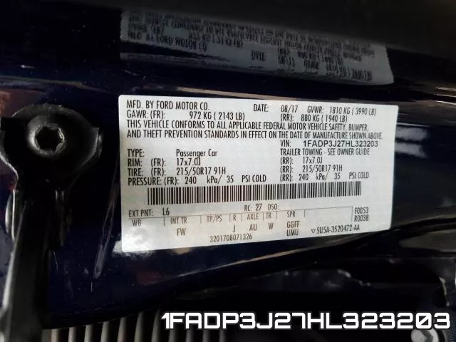 1FADP3J27HL323203 фото 2
