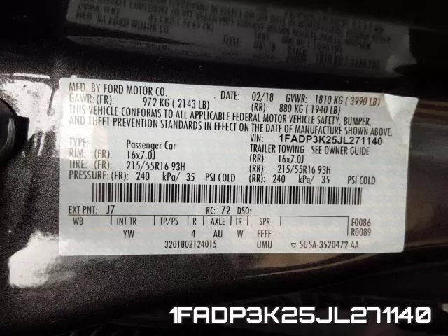 1FADP3K25JL271140 фото 2