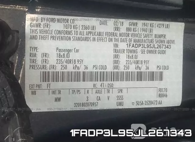 1FADP3L95JL267343 фото 10