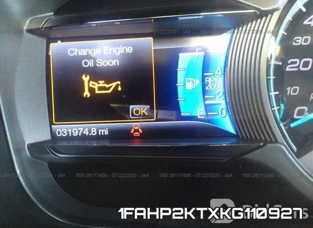 1FAHP2KTXKG110927 фото 8