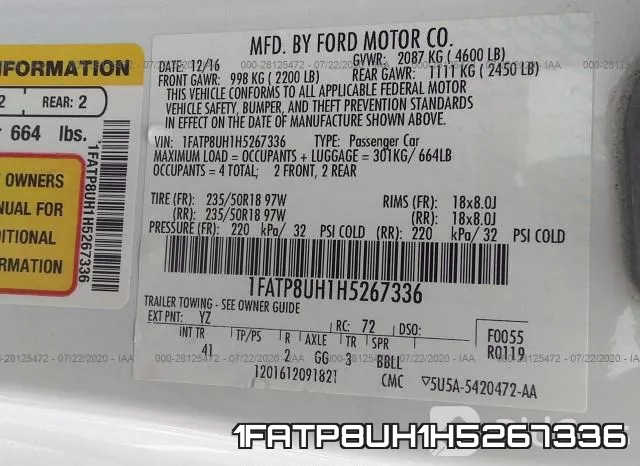 1FATP8UH1H5267336 фото 10