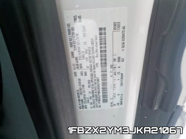 1FBZX2YM3JKA21067 фото 2