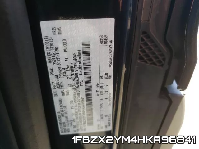 1FBZX2YM4HKA96841 фото 2