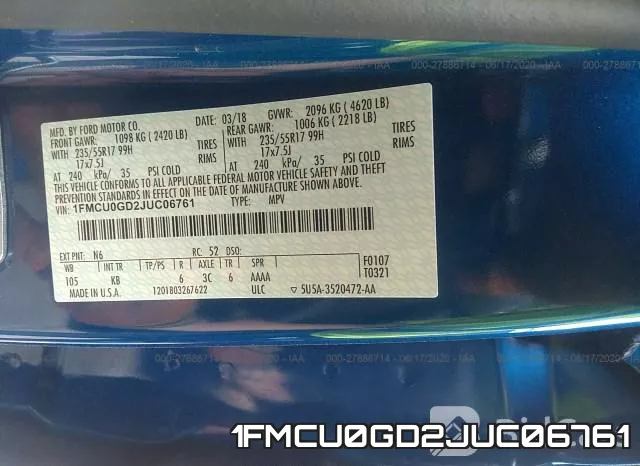 1FMCU0GD2JUC06761 фото 10