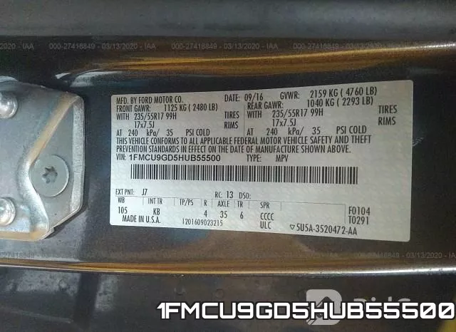 1FMCU9GD5HUB55500 фото 10