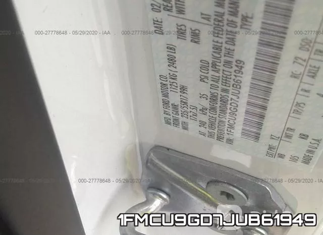 1FMCU9GD7JUB61949 фото 10