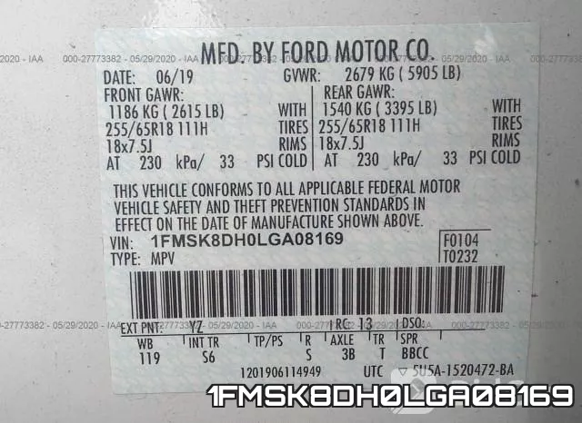 1FMSK8DH0LGA08169 фото 10