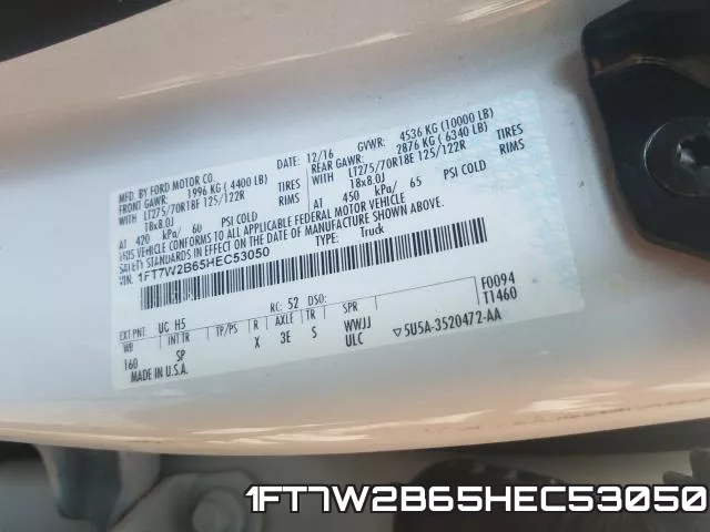 1FT7W2B65HEC53050 фото 2