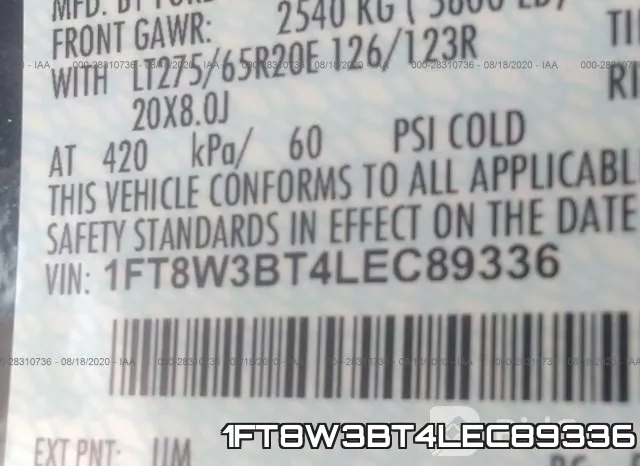 1FT8W3BT4LEC89336 фото 10