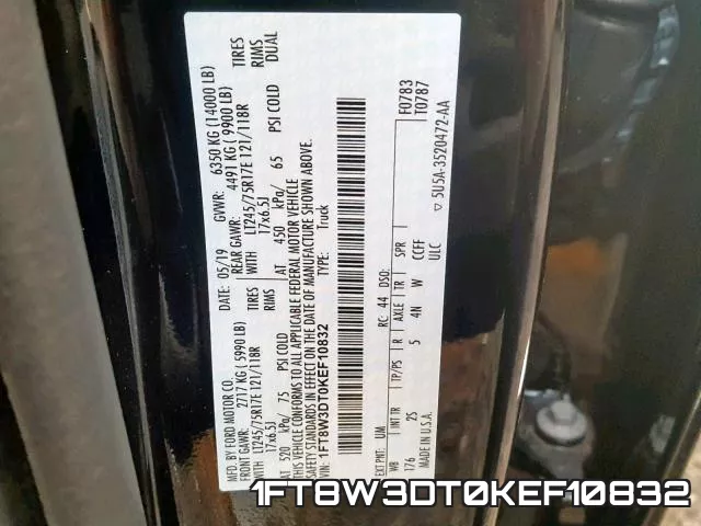 1FT8W3DT0KEF10832 фото 2