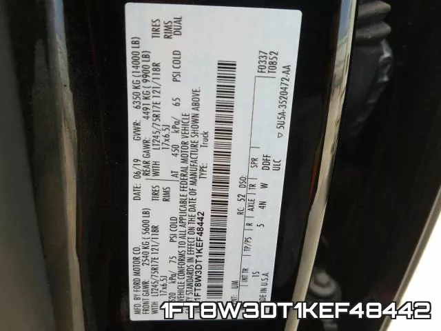 1FT8W3DT1KEF48442 фото 2