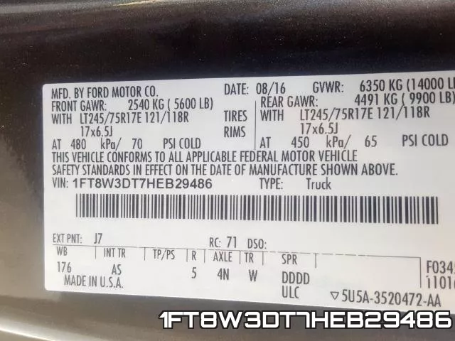 1FT8W3DT7HEB29486 фото 2