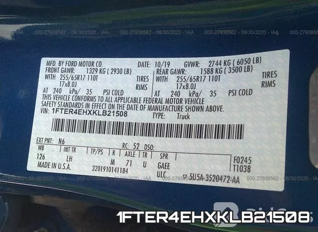 1FTER4EHXKLB21508 фото 10